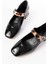 Kadın AYAKKABIST-006 Siyah Leopar Rugan Günlük 4 cm Topuklu Bayan Ayakkabı 3