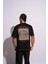 Erkek Oversize T-Shirt L'art Siyah 1