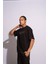 Erkek Oversize T-Shirt L'art Siyah 2