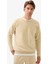 Erkek Sweatshirt 40839 - Krem 1