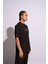 Erkek Oversize T-Shirt L'art Siyah 5