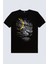 Sarı Gözlü Arslan Siyah Kısa Kollu Kadın T-Shirt 2
