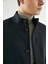 Slim Fit Lacivert Palto 3