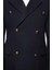 Ds Damat Regular Fit Lacivert Balıksırtı Denizci Metal Düğme Detaylı Kaşe Palto 2