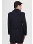 Ds Damat Regular Fit Lacivert Balıksırtı Denizci Metal Düğme Detaylı Kaşe Palto 4