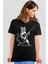 Sarman Rock Siyah Kısa Kollu Kadın T-Shirt 1