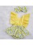 Kız Bebek Limon Desenli Sarıfırfır Salopet &bandana Set 1
