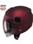618 Güneş Vizörlü Açık Kask (Mat Kırmızı) 1