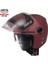 618 Güneş Vizörlü Açık Kask (Mat Kırmızı) 2