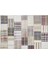 Bej Patchwork Etnik Modern Desenli Yün Hav Toz Vermez Leke Tutmayan Salon Yolluk Mutfak El Dokuma Halı 1