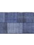 Teselya Mavi Patchwork Etnik Modern Desenli Yün Hav Toz Vermez Leke Tutmayan Salon Yolluk Mutfak El Dokuma Halı 3