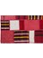Teselya Pembe Patchwork Etnik Modern Desenli Yün Hav Toz Vermez Leke Tutmayan Salon Yolluk Mutfak El Dokuma Halı 4