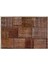 Kahverengi Patchwork Etnik Modern Desenli Yün Hav Toz Vermez Leke Tutmayan Salon Yolluk Mutfak El Dokuma Halı 3