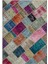Iskece Bej Patchwork Etnik Modern Desenli Yün Hav Toz Vermez Leke Tutmayan Salon Yolluk Mutfak El Dokuma Halı 1