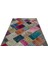 Iskece Bej Patchwork Etnik Modern Desenli Yün Hav Toz Vermez Leke Tutmayan Salon Yolluk Mutfak El Dokuma Halı 3