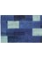 Mavi Patchwork Etnik Modern Desenli Yün Hav Toz Vermez Leke Tutmayan Salon Yolluk Mutfak El Dokuma Halı 4