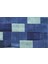 Mavi Patchwork Etnik Modern Desenli Yün Hav Toz Vermez Leke Tutmayan Salon Yolluk Mutfak El Dokuma Halı 5