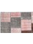 Pembe Patchwork Etnik Modern Desenli Yün Hav Toz Vermez Leke Tutmayan Salon Yolluk Mutfak El Dokuma Halı 2