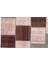 Pembe Patchwork Etnik Modern Desenli Yün Hav Toz Vermez Leke Tutmayan Salon Yolluk Mutfak El Dokuma Halı 4