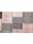 Pembe Patchwork Etnik Modern Desenli Yün Hav Toz Vermez Leke Tutmayan Salon Yolluk Mutfak El Dokuma Halı 5