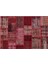 Kırmızı Patchwork Etnik Modern Desenli Yün Hav Toz Vermez Leke Tutmayan Salon Yolluk Mutfak El Dokuma Halı 1