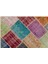 Iskece Bej Patchwork Etnik Modern Desenli Yün Hav Toz Vermez Leke Tutmayan Salon Yolluk Mutfak El Dokuma Halı 4