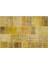 Sarı Patchwork Etnik Modern Desenli Yün Hav Toz Vermez Leke Tutmayan Salon Yolluk Mutfak El Dokuma Halı 1