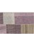 Teselya Pembe Patchwork Etnik Modern Desenli Yün Hav Toz Vermez Leke Tutmayan Salon Yolluk Mutfak El Dokuma Halı 3