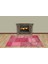 Pembe Eskitme Etnik Modern Desenli Yün Hav Toz Vermez Leke Tutmayan Salon Yolluk Mutfak El Dokuma Halı 4