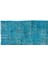 Atina Turkuaz Eskitme Yün Modern Desenli Yün Hav Toz Vermez Leke Tutmayan Salon Yolluk Mutfak El Dokuma Halı 3