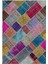 Iskece Bej Patchwork Etnik Modern Desenli Yün Hav Toz Vermez Leke Tutmayan Salon Yolluk Mutfak El Dokuma Halı 1