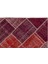 Teselya Kırmızı Patchwork Etnik Modern Desenli Yün Hav Toz Vermez Leke Tutmayan Salon Yolluk Mutfak El Dokuma Halı 3
