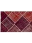 Teselya Kırmızı Patchwork Etnik Modern Desenli Yün Hav Toz Vermez Leke Tutmayan Salon Yolluk Mutfak El Dokuma Halı 4