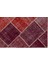 Teselya Kırmızı Patchwork Etnik Modern Desenli Yün Hav Toz Vermez Leke Tutmayan Salon Yolluk Mutfak El Dokuma Halı 5