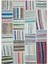 Teselya Mavi Patchwork Yün Modern Desenli Yün Hav Toz Vermez Leke Tutmayan Salon Yolluk Mutfak El Dokuma Halı 1