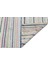 Girit Bej Çizgili Yün Modern Desenli Yün Hav Toz Vermez Leke Tutmayan Salon Yolluk Mutfak El Dokuma Halı 2