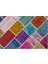 Mavi Patchwork Yün Modern Desenli Yün Hav Toz Vermez Leke Tutmayan Salon Yolluk Mutfak El Dokuma Halı 4