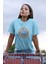 Vintage Baskılı / Kadın Çok Renkli T-Shirt %100 Pamuk Regular Fıt Rahat Kalıp 1
