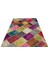 Iskece Bej Patchwork Etnik Modern Desenli Yün Hav Toz Vermez Leke Tutmayan Salon Yolluk Mutfak El Dokuma Halı 3