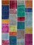 Iskece Bej Patchwork Etnik Modern Desenli Yün Hav Toz Vermez Leke Tutmayan Salon Yolluk Mutfak El Dokuma Halı 1
