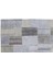 Gri Patchwork Etnik Modern Desenli Yün Hav Toz Vermez Leke Tutmayan Salon Yolluk Mutfak El Dokuma Halı 2