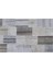 Gri Patchwork Etnik Modern Desenli Yün Hav Toz Vermez Leke Tutmayan Salon Yolluk Mutfak El Dokuma Halı 5
