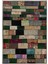 Bej Patchwork Etnik Modern Desenli Yün Hav Toz Vermez Leke Tutmayan Salon Yolluk Mutfak El Dokuma Halı 1