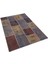 Kahverengi Patchwork Etnik Modern Desenli Yün Hav Toz Vermez Leke Tutmayan Salon Yolluk Mutfak El Dokuma Halı 3