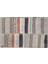 Kahverengi Patchwork Etnik Modern Desenli Yün Hav Toz Vermez Leke Tutmayan Salon Yolluk Mutfak El Dokuma Halı 5