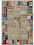 Bej Patchwork Etnik Modern Desenli Yün Hav Toz Vermez Leke Tutmayan Salon Yolluk Mutfak El Dokuma Halı 1