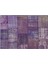 Mor Patchwork Etnik Modern Desenli Yün Hav Toz Vermez Leke Tutmayan Salon Yolluk Mutfak El Dokuma Halı 1