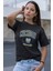 Mıchıgan 1817 Baskılı / Kadın Çok Renkli T-Shirt %100 Pamuk Regular Fıt Rahat Kalıp 1
