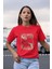 Stay Trıppy Baskılı / Kadın Çok Renkli T-Shirt %100 Pamuk Regular Fıt Rahat Kalıp 1