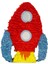 Roket Şekilli Pinyata 43X10X56CM 1